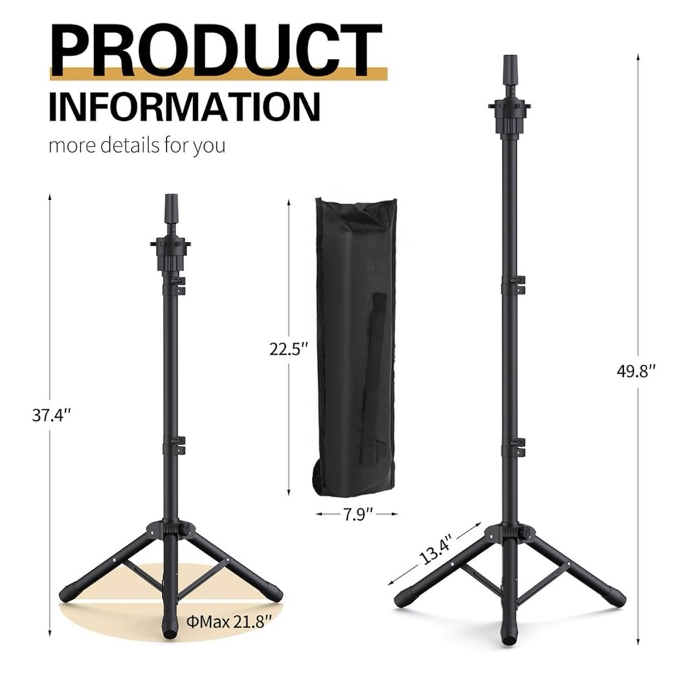 Adjustable Black Tripod Stand